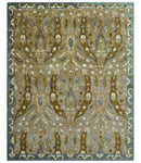 Custom Made Traditional Oushak Brown Hand Tufted Wool Area Rug