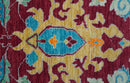 Custom Made Traditional Oushak Design Maroon Hand Knotted Wool Area Rug