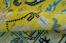 Custom Made Traditional Oushak Design mustard Hand Knotted Wool Area Rug