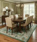 Custom Made Traditional Oushak Green Hand Tufted Wool Area Rug