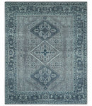 Custom Made Traditional Turkish Design Gray Hand Knotted Wool Area Rug