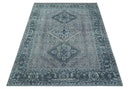 Custom Made Traditional Turkish Design Gray Hand Knotted Wool Area Rug