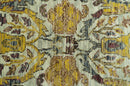 Custom Made Transitional Silver, Gold and Gray Hand Knotted Wool Rug