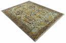 Custom Made Transitional Silver, Gold and Gray Hand Knotted Wool Rug