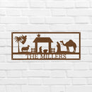 Custom Metal Wall Art - Personalized Nativity Sign