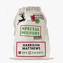 Custom Naughty or Nice Christmas Drawstring Sack | Personalized Santa Bag