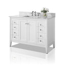 Shelton Bathroom Vanity with Sink and Carrara White Marble Top Cabinet Set