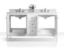 Kayleigh Bathroom Vanity with Sink and Carrara White Marble Top Cabinet Set