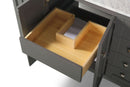 Shelton Bathroom Vanity with Sink and Carrara White Marble Top Cabinet Set