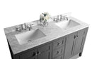 Maili Bathroom Vanity with Sink and Carrara White Marble Top Cabinet Set