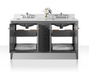 Shelton Bathroom Vanity with Sink and Carrara White Marble Top Cabinet Set
