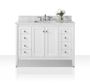 Shelton Bathroom Vanity with Sink and Carrara White Marble Top Cabinet Set