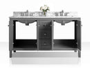Maili Bathroom Vanity with Sink and Carrara White Marble Top Cabinet Set