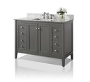 Shelton Bathroom Vanity with Sink and Carrara White Marble Top Cabinet Set