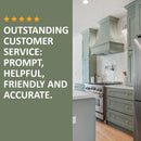 Primed Range Hood With Curved Front, Brass Strapping and Buttons - 30", 36", 42", 48", 54" and 60" Widths Available