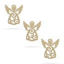 3 Angels Unfinished Wooden Shapes Craft Cutouts DIY 3D Plaques 4 Inches