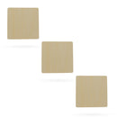 3 Squares Unfinished Wooden Shapes Craft Cutouts DIY Unpainted 3D Plaques 4 Inches