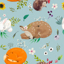 Cute Animals with Flowers Wallpaper