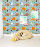 Cute Animals with Flowers Wallpaper