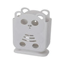 Cute bear coral & white cutlery organizer stand kitchen storage
