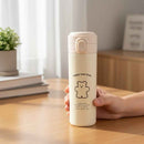 Cute Bear Travel Flask Vacuum Insulated Water Bottle Flip Top Lid