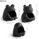 Cute black and gold cartoon animal ceramic ashtray living room decor