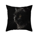 Cute black cat pillowcases bedroom animal print cushion covers