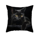 Cute black cat pillowcases bedroom animal print cushion covers