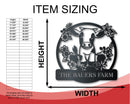 Custom Metal Spring Calf Wall Art | Indoor Outdoor | Up to 46" | Over 20 Color Options
