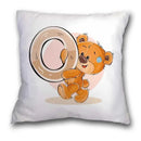 Cute cartoon bear alphabet pillow case white bedroom decor