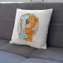 Cute cartoon bear alphabet pillow case white bedroom decor