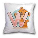 Cute cartoon bear alphabet pillow case white bedroom decor