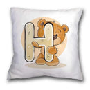 Cute cartoon bear alphabet pillow case white bedroom decor