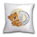 Cute cartoon bear alphabet pillow case white bedroom decor