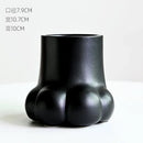 Cute cartoon cat paw ceramic vase set living room decor