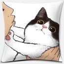 Cute cat kiss love cartoon pillowcase set – bedroom decor