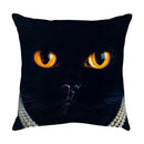 Cute cat sofa cotton linen cushion cover living room pillow case