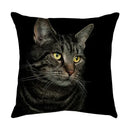 Cute cat sofa cotton linen cushion cover living room pillow case