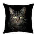 Cute cat sofa cotton linen cushion cover living room pillow case