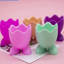 Cute colorful silicone egg cup holder kitchen breakfast tool
