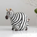 Cute fat zebra resin animal figurine set living room decor
