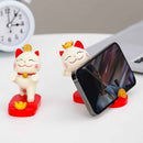 Fortune Cat Phone Stand – Cute Japanese Maneki Neko Decor Gift