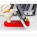 Fortune Cat Phone Stand – Cute Japanese Maneki Neko Decor Gift