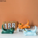 Cute glasses cat ashtray – living room resin figurine decor