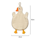 Cute goose microfiber hand towels white & gray bathroom decor