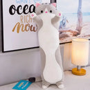 Cute gray & white husky dog body pillow bedroom decor