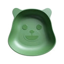 Cute green bear shape fruit plate set of 4 kitchen snack dish