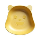 Cute green bear shape fruit plate set of 4 kitchen snack dish