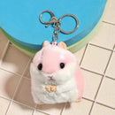 Cute Hamster Backpack Charm Keyring for Animal Lovers