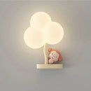 Cute monkey tree wall lamp bedroom cloud shape light